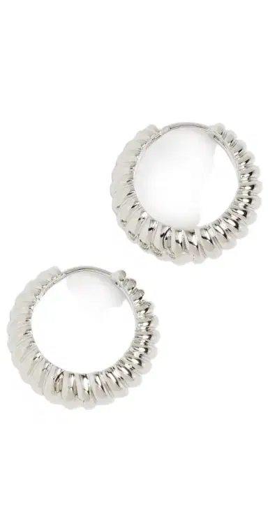 Luv AJ The Ridged Marbella Hoops | Thumbnail 1