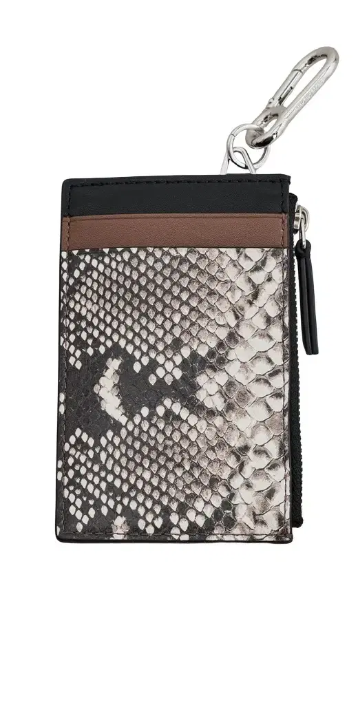Veronica Beard Snake Embossed Zip Card Holder