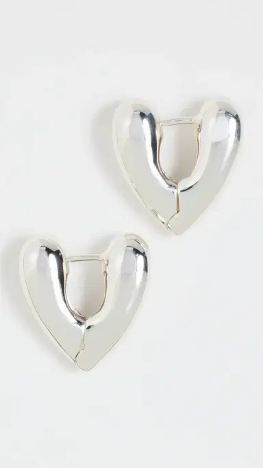 Annika Inez Small Heart Hoops | Thumbnail 2