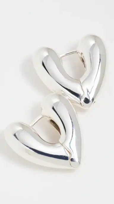 Annika Inez Small Heart Hoops | Thumbnail 4