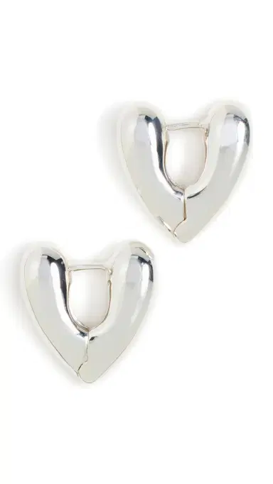 Annika Inez Small Heart Hoops | Thumbnail 5