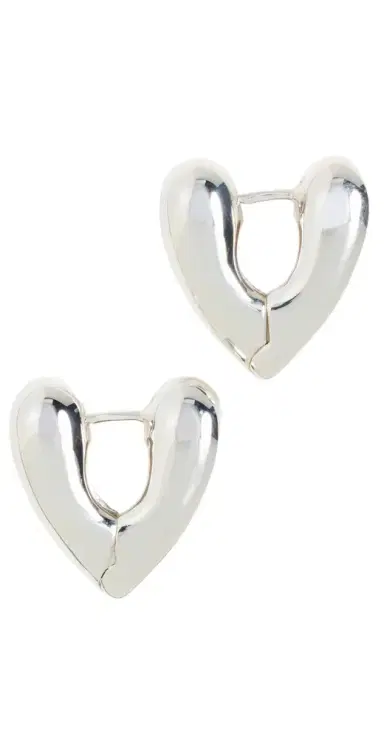 Annika Inez Small Heart Hoops | Thumbnail 1