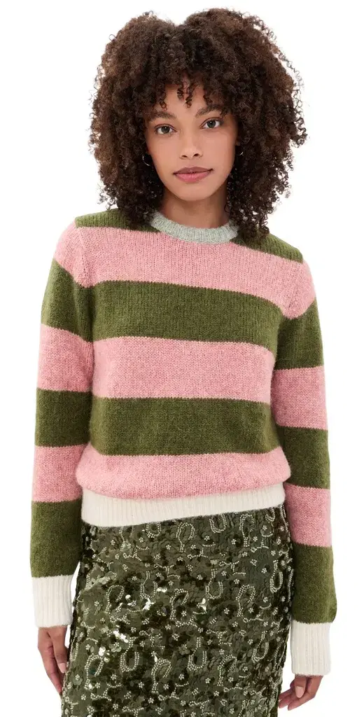 Birds of Paradis Cleo Sweater Pink Stripe S