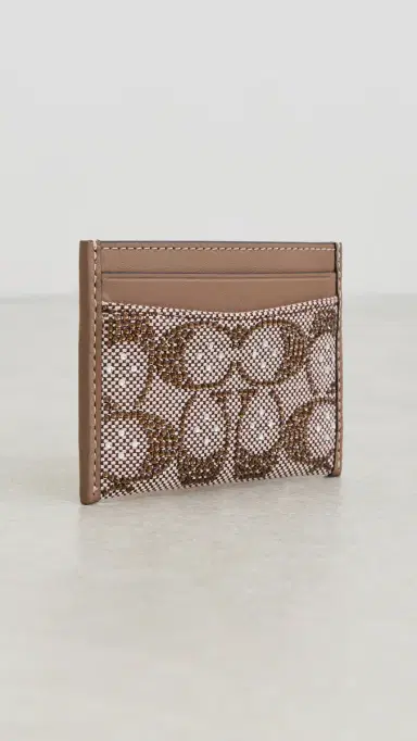 Coach Crystal Signature Jacquard Essential Card Case | Thumbnail 2 Coach Crystal Signature Jacquard Essential Card Case | Thumbnail 2