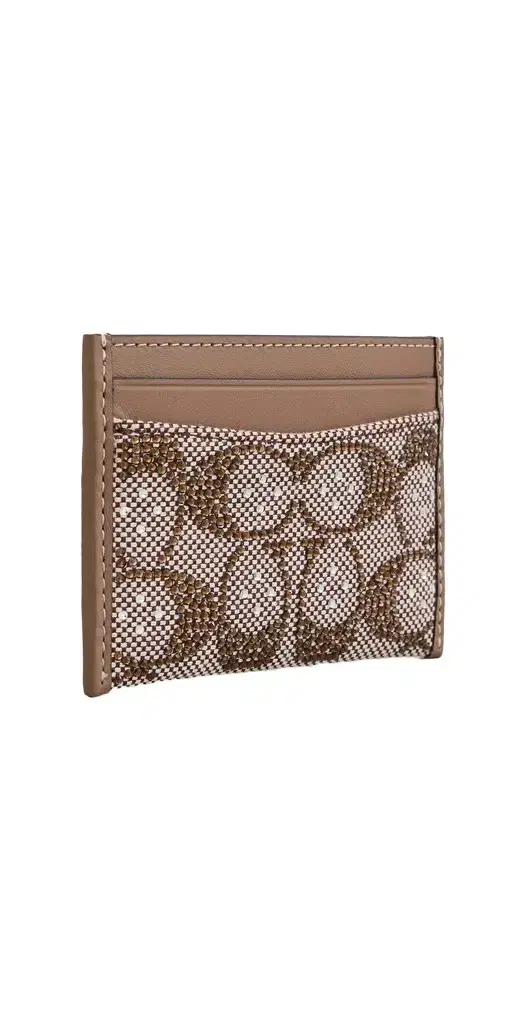 Coach Crystal Signature Jacquard Essential Card Case