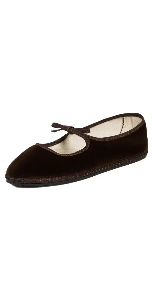 Vibi Venezia Brigitte Velvet Mary Jane Flats