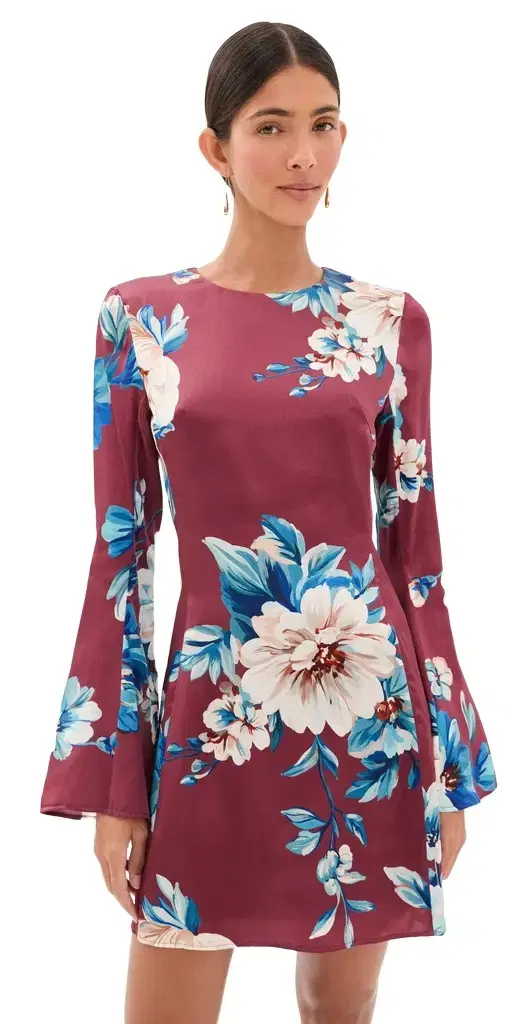 LEO LIN Suzanne Bell Sleeve Mini Dress