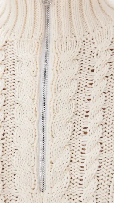 Jenni Kayne Cotton Cable Half Zip | Thumbnail 6 Jenni Kayne Cotton Cable Half Zip | Thumbnail 6