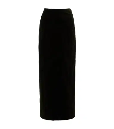 Jil Sander Cotton velvet maxi skirt | Thumbnail 1