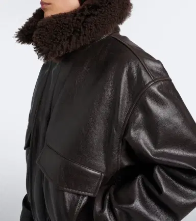 Lemaire Shearling-trimmed leather blouson jacket | Thumbnail 7 Lemaire Shearling-trimmed leather blouson jacket | Thumbnail 7