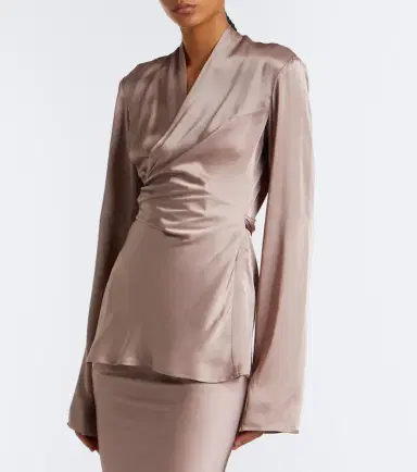 Rick Owens Laura draped satin top | Thumbnail 2