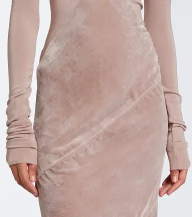 Rick Owens Combo tulle-trimmed jersey and velvet gown | Thumbnail 5 Rick Owens Combo tulle-trimmed jersey and velvet gown | Thumbnail 5