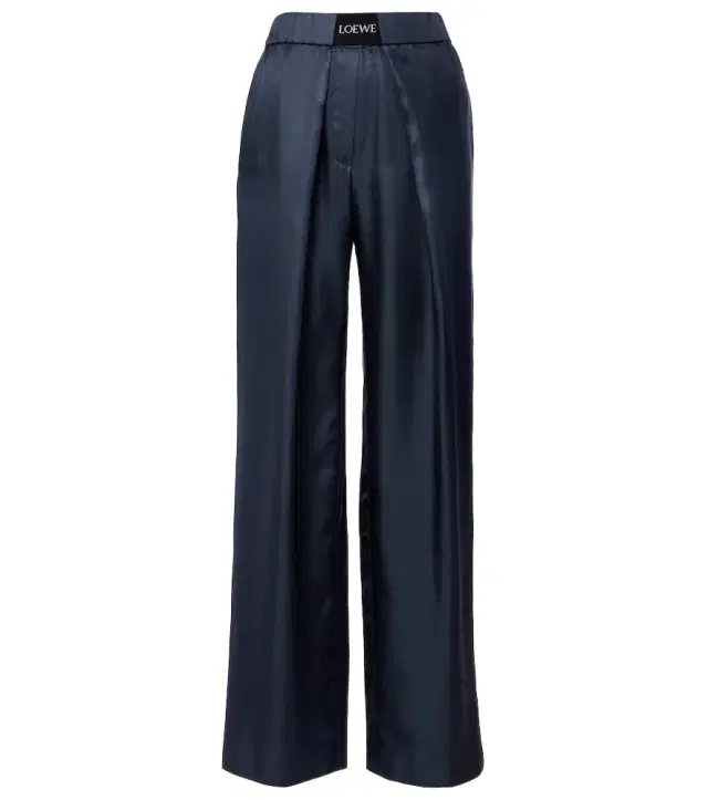 Loewe Logo silk wide-leg pants