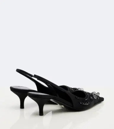 Prada Embellished satin slingback pumps | Thumbnail 4 Prada Embellished satin slingback pumps | Thumbnail 4