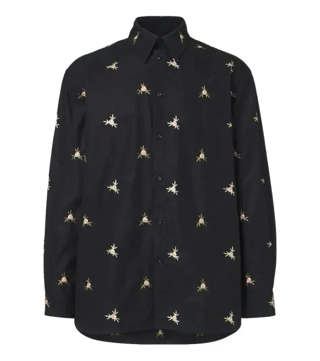 Simone Rocha Embroidered cotton poplin shirt