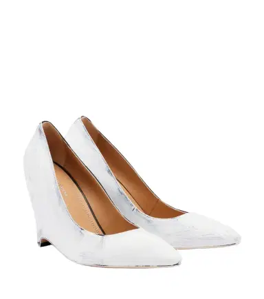 Maison Margiela Heel-Less leather wedge pumps | Thumbnail 1