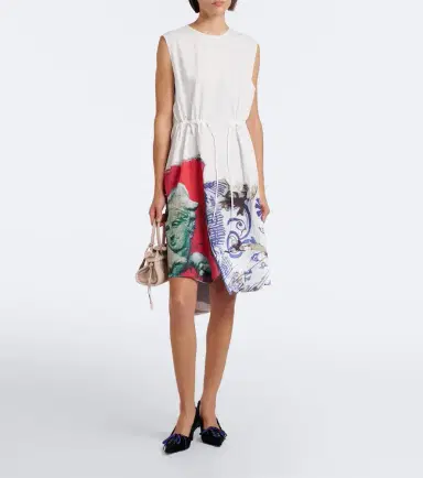 Prada Printed cotton-blend minidress | Thumbnail 7 Prada Printed cotton-blend minidress | Thumbnail 7