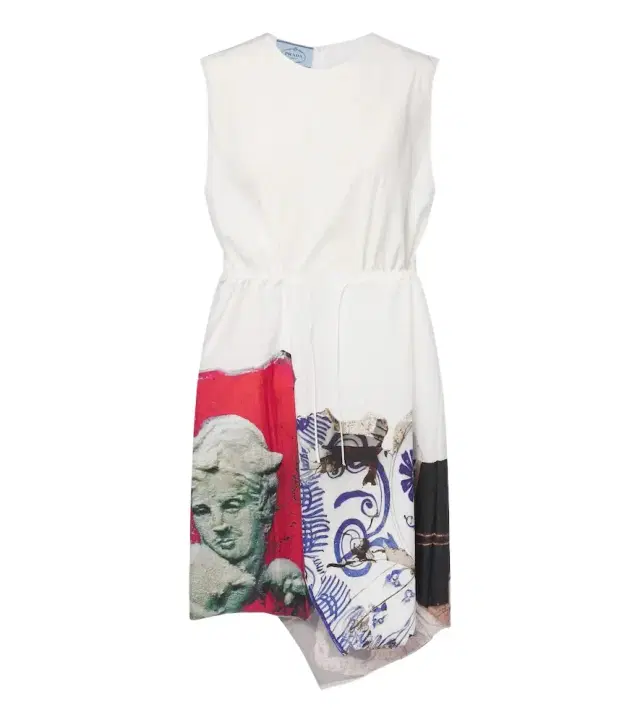 Prada Printed cotton-blend minidress