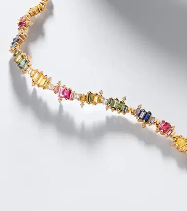 Suzanne Kalan Bold Burst 18kt gold tennis bracelet with sapphires and diamonds | Thumbnail 5 Suzanne Kalan Bold Burst 18kt gold tennis bracelet with sapphires and diamonds | Thumbnail 5