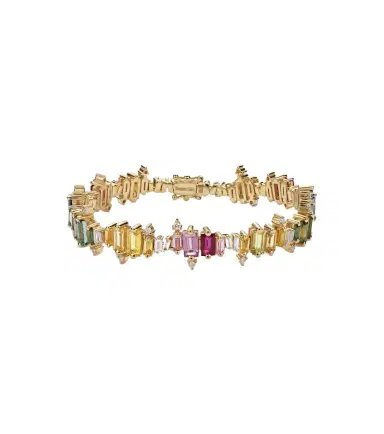 Suzanne Kalan Bold Burst 18kt gold tennis bracelet with sapphires and diamonds | Thumbnail 1 Suzanne Kalan Bold Burst 18kt gold tennis bracelet with sapphires and diamonds | Thumbnail 1