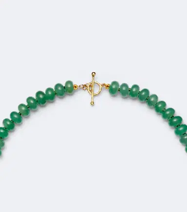 Octavia Elizabeth 18kt gold beaded necklace with aventurines and tourmaline | Thumbnail 3