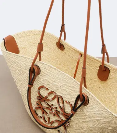 Loewe Anagram Medium leather-trimmed basket bag | Thumbnail 2