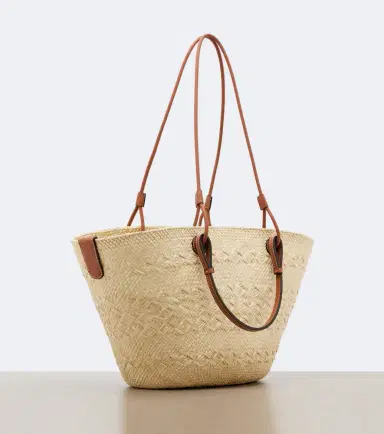 Loewe Anagram Medium leather-trimmed basket bag | Thumbnail 4