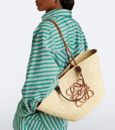 Loewe Anagram Medium leather-trimmed basket bag | Thumbnail 6