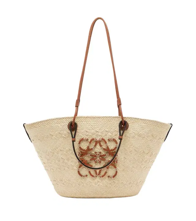 Loewe Anagram Medium leather-trimmed basket bag