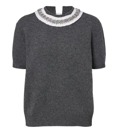 Prada Embellished wool and cashmere sweater | Thumbnail 1