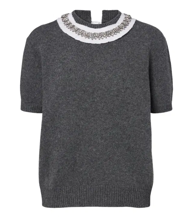 Prada Embellished wool and cashmere sweater