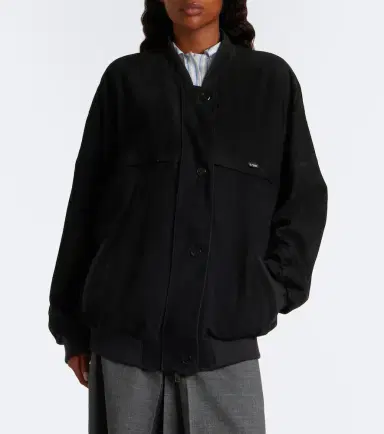 Prada Oversized suede bomber jacket | Thumbnail 4 Prada Oversized suede bomber jacket | Thumbnail 4