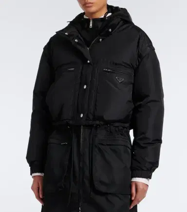 Prada Re-Nylon cropped down jacket | Thumbnail 5 Prada Re-Nylon cropped down jacket | Thumbnail 5