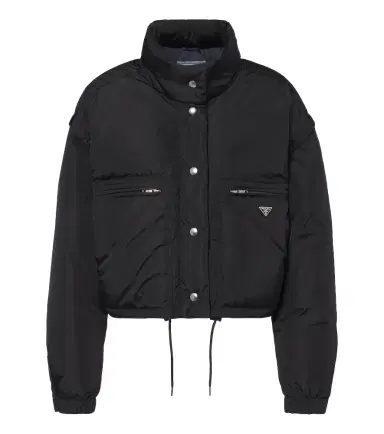 Prada Re-Nylon cropped down jacket | Thumbnail 1 Prada Re-Nylon cropped down jacket | Thumbnail 1