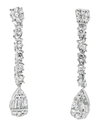 Wish Fine Jewelry 1.00ct Diamond 14K Dangle Drop Gold Earrings | Thumbnail 1 Wish Fine Jewelry 1.00ct Diamond 14K Dangle Drop Gold Earrings | Thumbnail 1