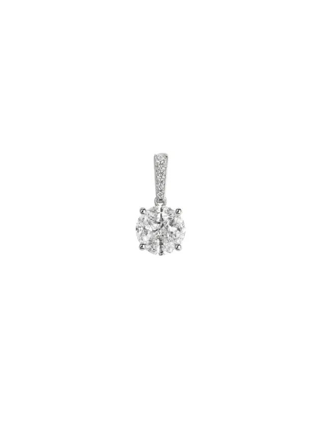 Wish Fine Jewelry 1.130ct Diamond 18K Gold Dangle Pendant