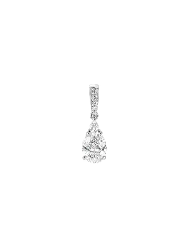 Wish Fine Jewelry 1.420ct Diamond 18K Gold Dangle Pendant
