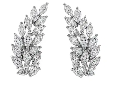 Wish Fine Jewelry 2.54ct Diamond 18K Gold Wing Climber Earrings | Thumbnail 1 Wish Fine Jewelry 2.54ct Diamond 18K Gold Wing Climber Earrings | Thumbnail 1