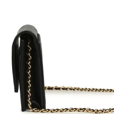 Chanel Chanel "Neo Filigree" Wallet on Chain Black Grained Calfskin Gold Hardware | Thumbnail 4 Chanel Chanel "Neo Filigree" Wallet on Chain Black Grained Calfskin Gold Hardware | Thumbnail 4