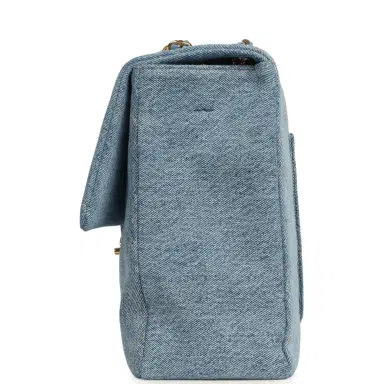 Chanel Chanel Maxi "Souplissimo" Large Flap Bag Blue Denim Gold Hardware | Thumbnail 3 Chanel Chanel Maxi "Souplissimo" Large Flap Bag Blue Denim Gold Hardware | Thumbnail 3