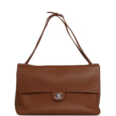 Chanel Chanel Maxi "Souplissimo" Large Flap Bag Camel Grained Calfskin Silver Hardware | Thumbnail 7 Chanel Chanel Maxi "Souplissimo" Large Flap Bag Camel Grained Calfskin Silver Hardware | Thumbnail 7