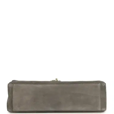 Chanel Chanel Maxi "Souplissimo" Large Flap Bag Dark Grey Suede Gold Hardware | Thumbnail 6 Chanel Chanel Maxi "Souplissimo" Large Flap Bag Dark Grey Suede Gold Hardware | Thumbnail 6