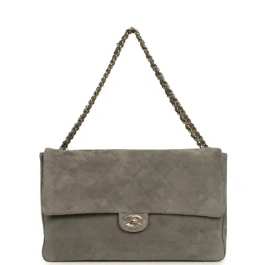 Chanel Chanel Maxi "Souplissimo" Large Flap Bag Dark Grey Suede Gold Hardware | Thumbnail 7 Chanel Chanel Maxi "Souplissimo" Large Flap Bag Dark Grey Suede Gold Hardware | Thumbnail 7