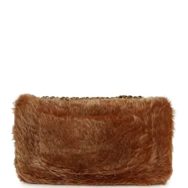 Chanel Chanel Maxi "Souplissimo" Small Flap Bag Brown Shearling Lambskin Gold Hardware | Thumbnail 4 Chanel Chanel Maxi "Souplissimo" Small Flap Bag Brown Shearling Lambskin Gold Hardware | Thumbnail 4