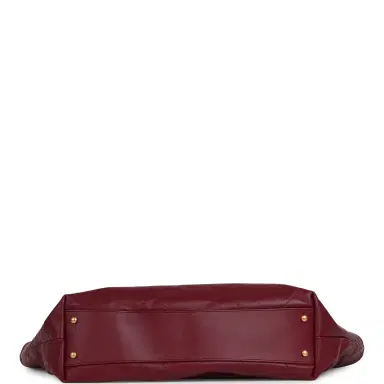 Chanel Chanel Maxi Coco Shopping Bag Burgundy Shiny Calfskin Antique Gold Hardware | Thumbnail 6 Chanel Chanel Maxi Coco Shopping Bag Burgundy Shiny Calfskin Antique Gold Hardware | Thumbnail 6