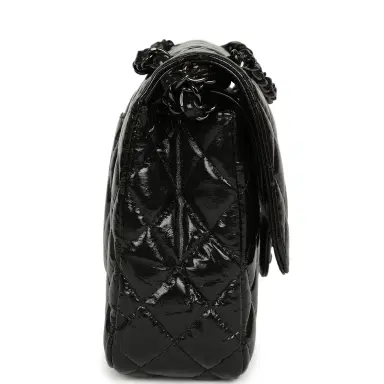 Chanel Chanel Medium Classic Double Flap Bag So Black Shiny Aged Calfskin Black Hardware | Thumbnail 3 Chanel Chanel Medium Classic Double Flap Bag So Black Shiny Aged Calfskin Black Hardware | Thumbnail 3