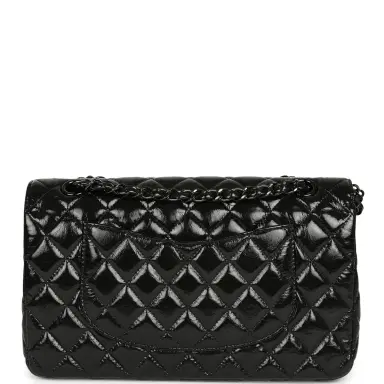 Chanel Chanel Medium Classic Double Flap Bag So Black Shiny Aged Calfskin Black Hardware | Thumbnail 4 Chanel Chanel Medium Classic Double Flap Bag So Black Shiny Aged Calfskin Black Hardware | Thumbnail 4