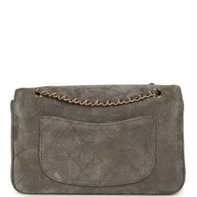 Chanel Chanel Mini "Souplissimo" Flap Bag Dark Grey Suede Gold Hardware | Thumbnail 4 Chanel Chanel Mini "Souplissimo" Flap Bag Dark Grey Suede Gold Hardware | Thumbnail 4