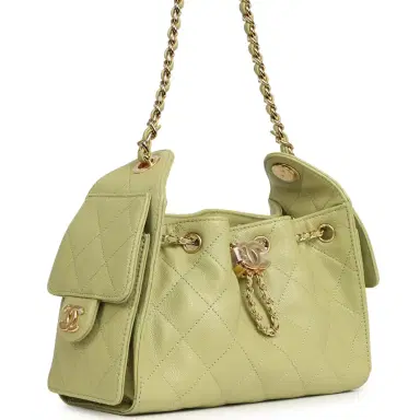 Chanel Chanel Mini 25 Hobo Bag Green Caviar Gold Hardware | Thumbnail 2 Chanel Chanel Mini 25 Hobo Bag Green Caviar Gold Hardware | Thumbnail 2