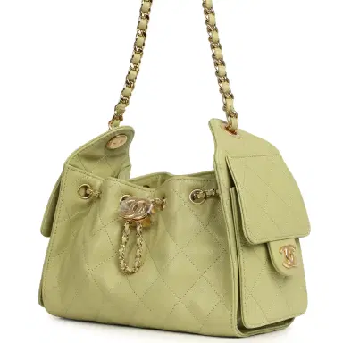 Chanel Chanel Mini 25 Hobo Bag Green Caviar Gold Hardware | Thumbnail 5 Chanel Chanel Mini 25 Hobo Bag Green Caviar Gold Hardware | Thumbnail 5